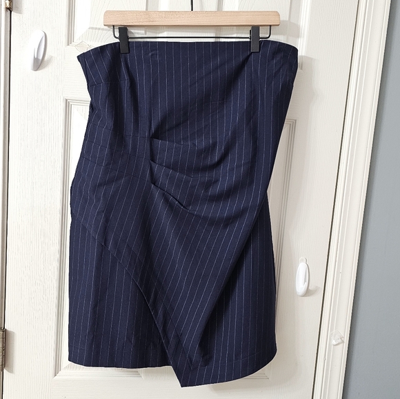Dresses & Skirts - A New Day Navy Blue Dress Ruched Strapless Dress Elegant Wear Career
